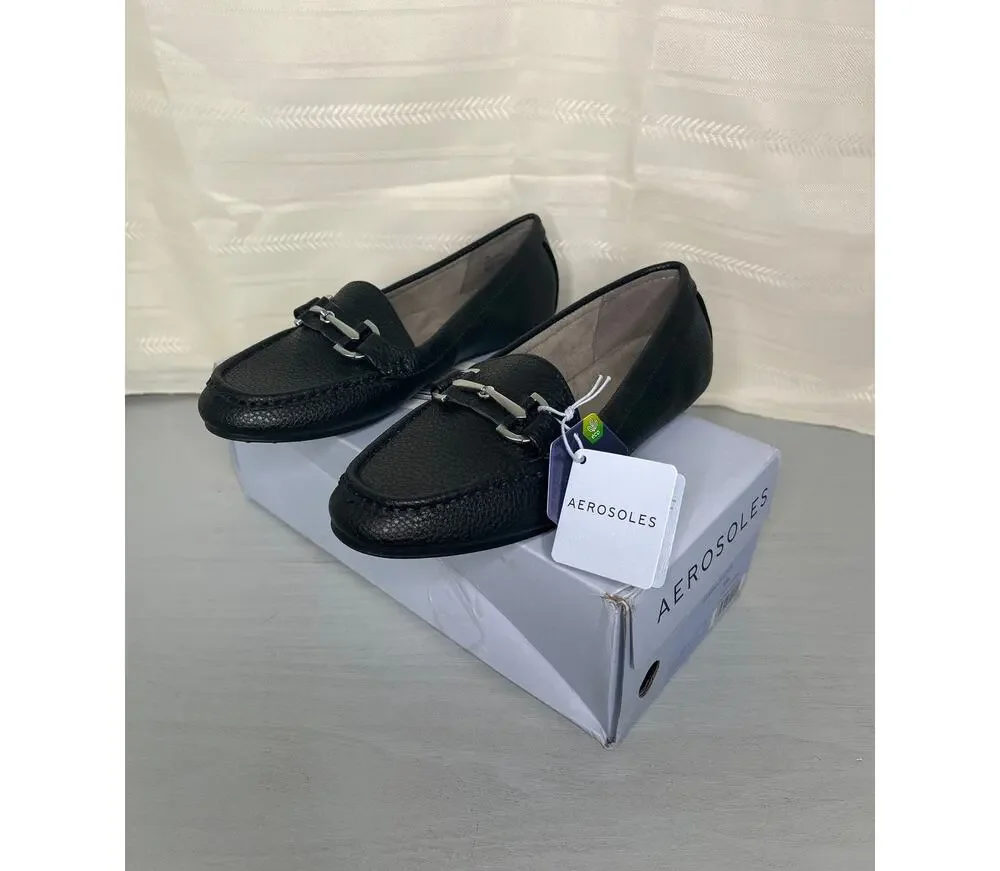 Aerosoles Day Drive Loafers Black Womens Size 8M